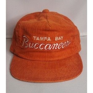 Vintage Tampa Bay Buccaneers NFL Sports Specialties Script Corduroy Zip Adj Hat